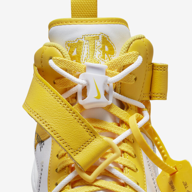 Off White x Nike Air Force 1 Mid Varsity Maize DR0500 101 Nice Kicks
