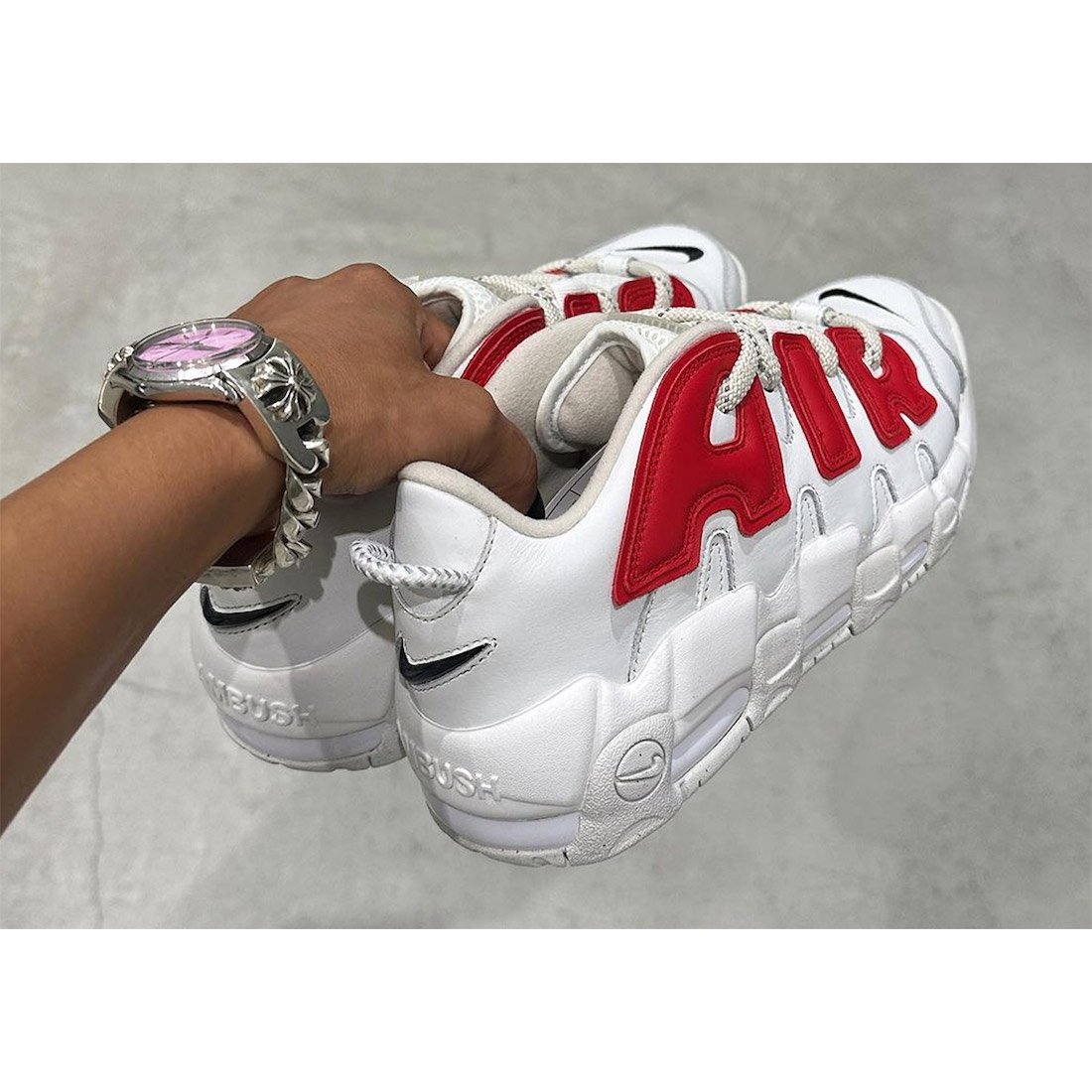 Yoon Teases Ambush x Nike Air More Uptempo in “White/Red”