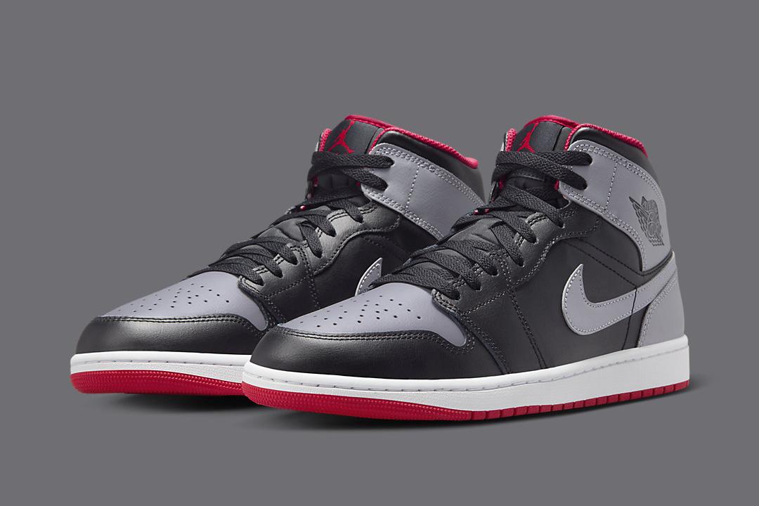 A Black & Cement Grey Air Jordan 1 Mid Drops Spring 2024