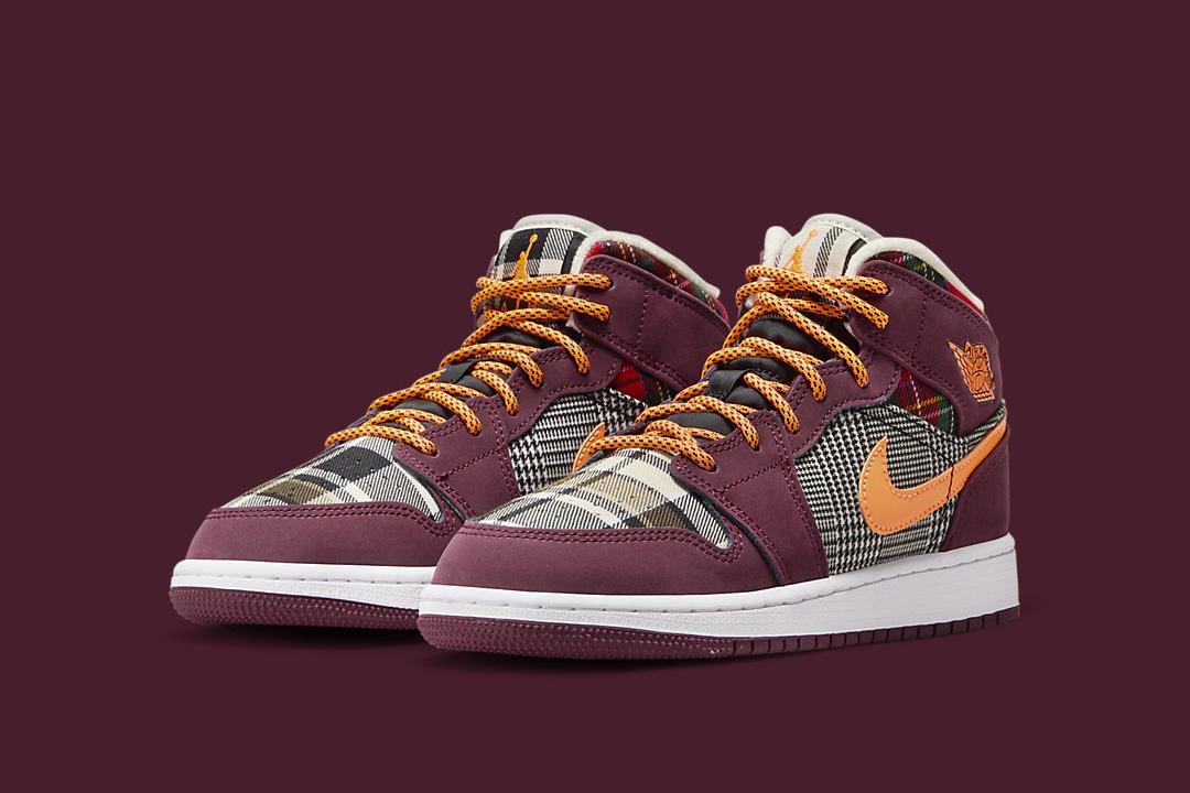 The Air Jordan 1 Mid GS Boasts a Trifecta of “Plaid” Patterns