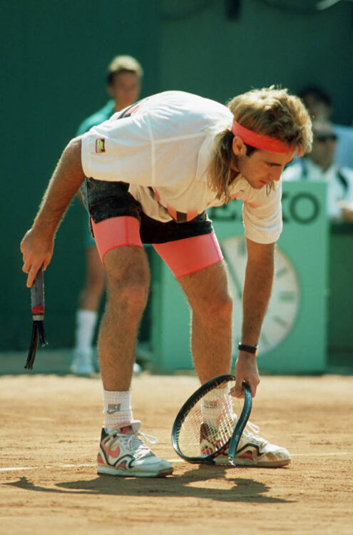 Andre Agassi in the Nike Air Tech Challenge 2 "Hot Lava" 