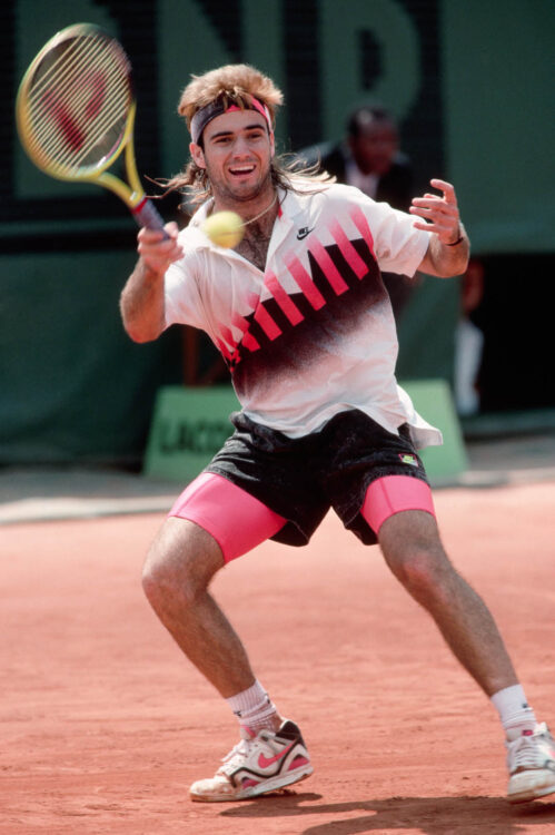 Andre Agassi in the Nike Air Tech Challenge 2 "Hot Lava" 