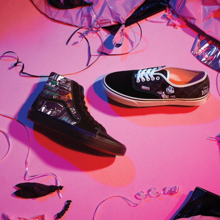 Vans Old Skool Platform para Mulher Preto Womens "100 Years of Disney" Collection