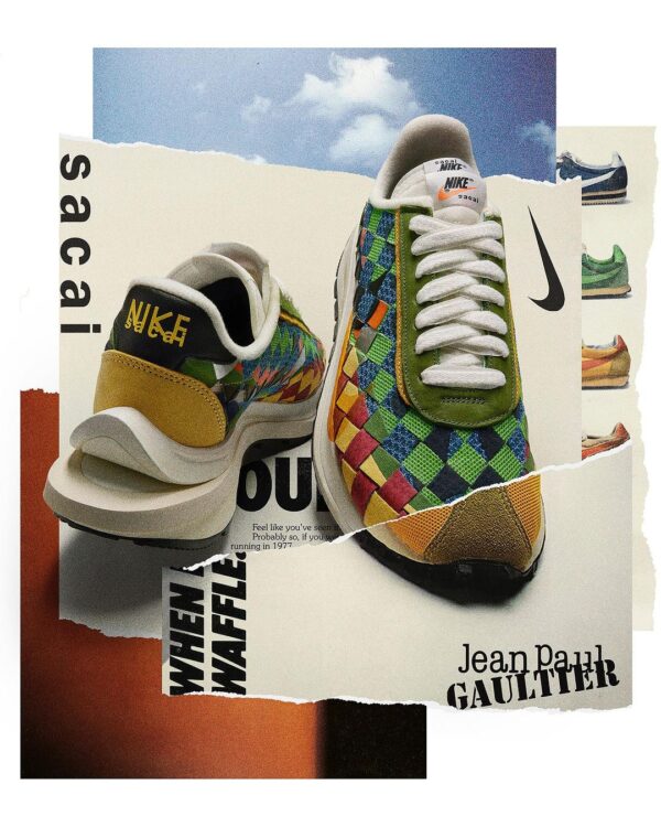 Jean Paul Gaultier x sacai x Nike LDVaporwaffle Woven "Gusto Green" DR5209-300