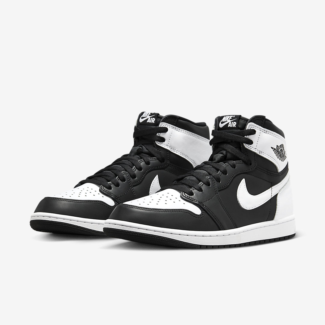 Jordan 1 Retro High UNC zu Chi Leder cd0461-046 Größe uk8 us9 us10.5w eu40.5 High OG "Black/White" DZ5485-010