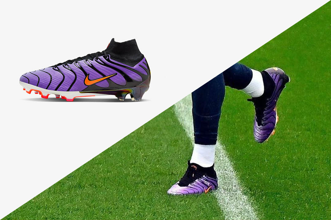 Kylian Mbappé Debuts Air Max Plus-Inspired Nike Mercurial Superfly 9 FG “Voltage Purple”