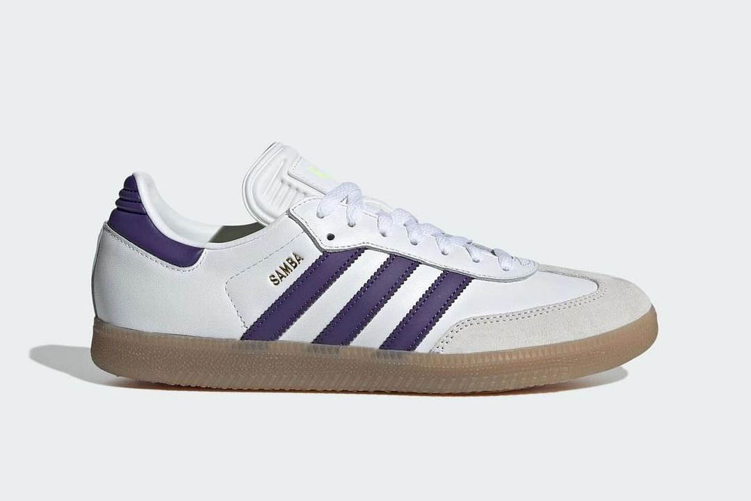 The Lionel Messi x adidas Samba Arrives in White, Purple and Volt