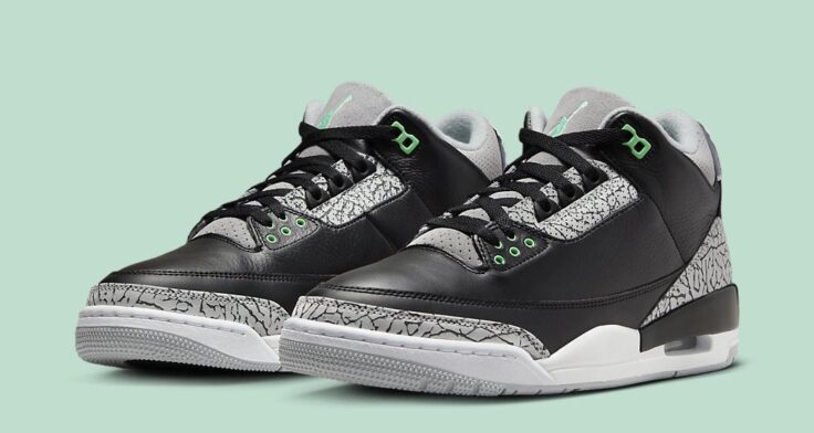 Air black Jordan 3 "Green Glow" CT8532-031