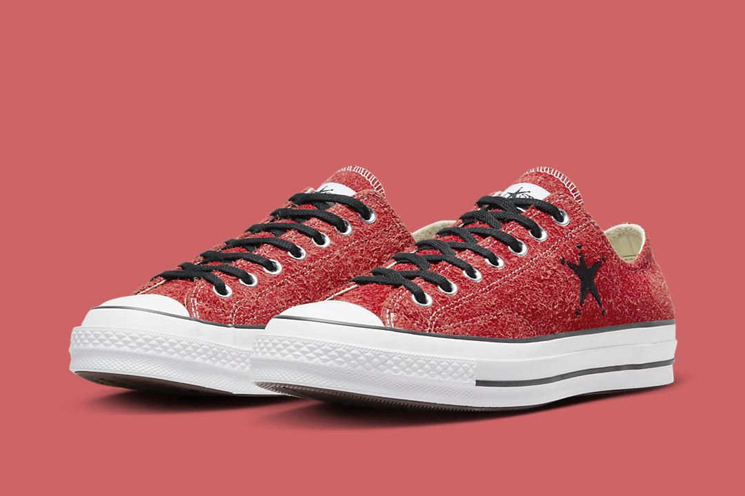 Stussy x Converse FRGMT and Moncler Team Up On This Converse Collab "Poppy Red" A07664C-600