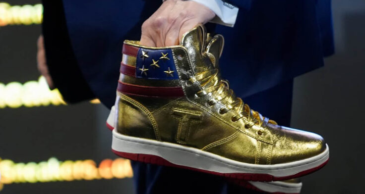 Former President Donald Trump Announces His Sneaker Line