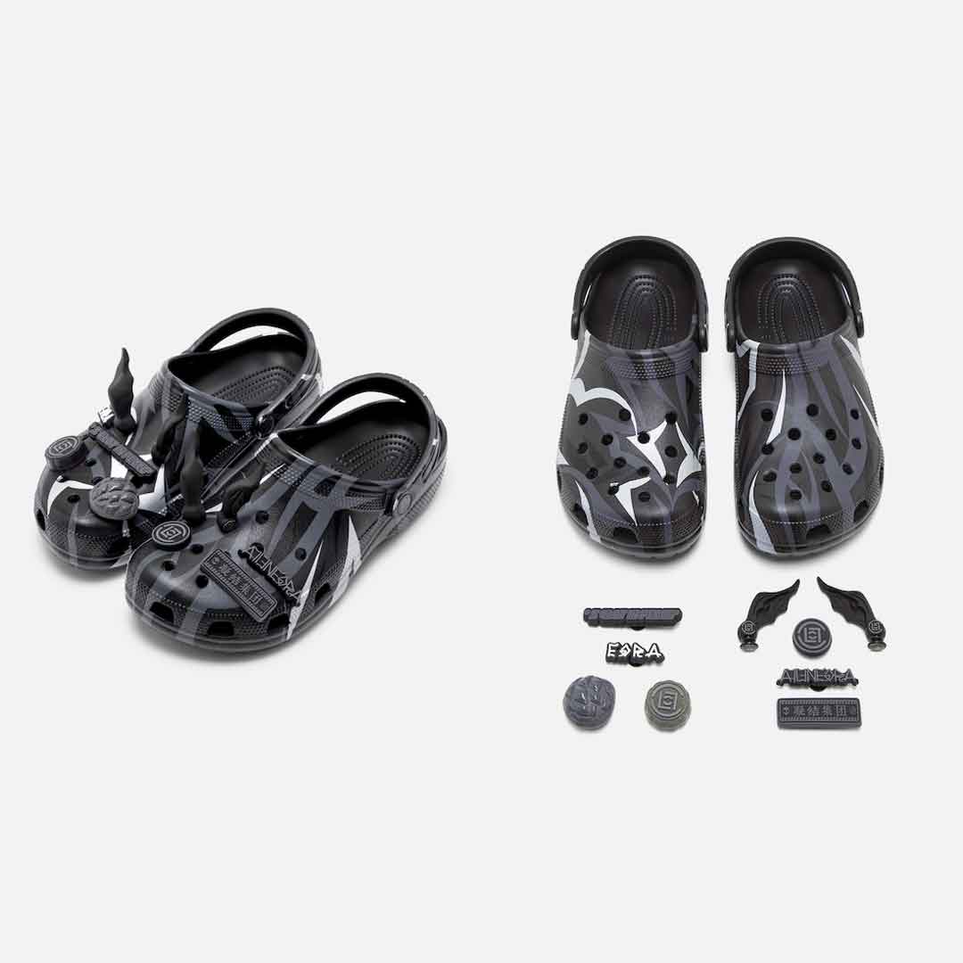 CLOT x Sandals CROCS Literide Stretch Sandal W 206081 Black White