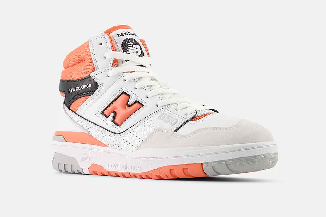 The New Balance 650 Steps out in a “White/Orange” Outfit