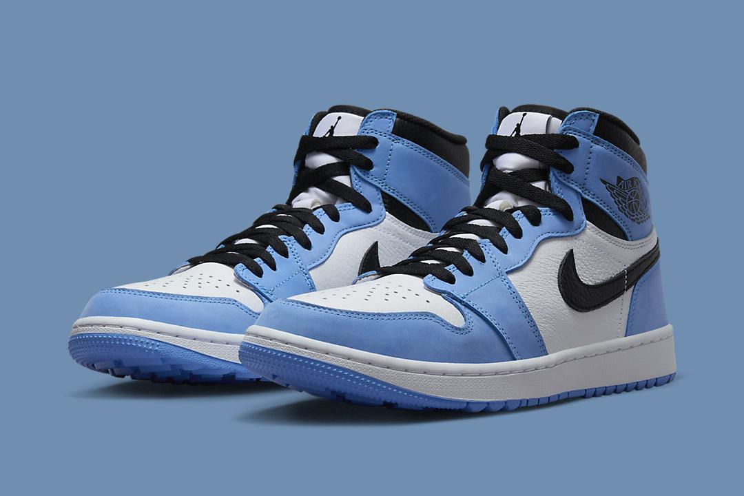 The Air Jordan wird 1 Mid now comes in a cool two-toned colourway with non-standard materials High Golf "University Blue" DQ0660-400