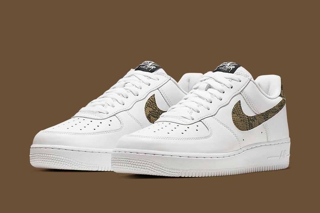 nike women air force 1 olive green Low "Ivory Snake" AO1635-100