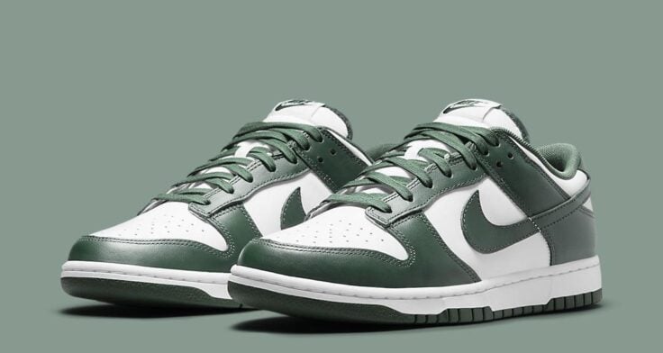 nike floral Dunk Low "Michigan State" DD1391-101