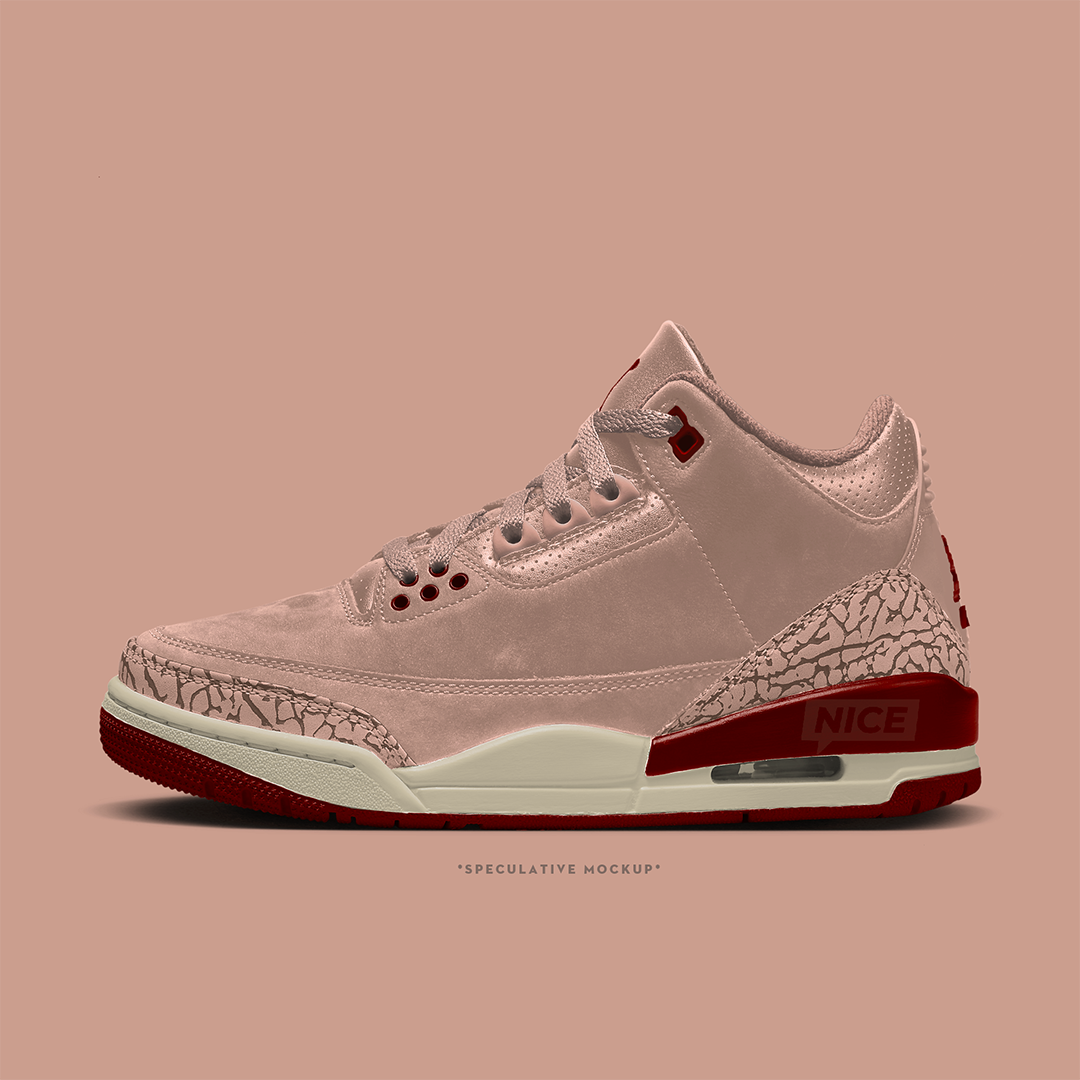 Air Jordan 3 WMNS Valentine s Day HJ0178 600 Nice Kicks