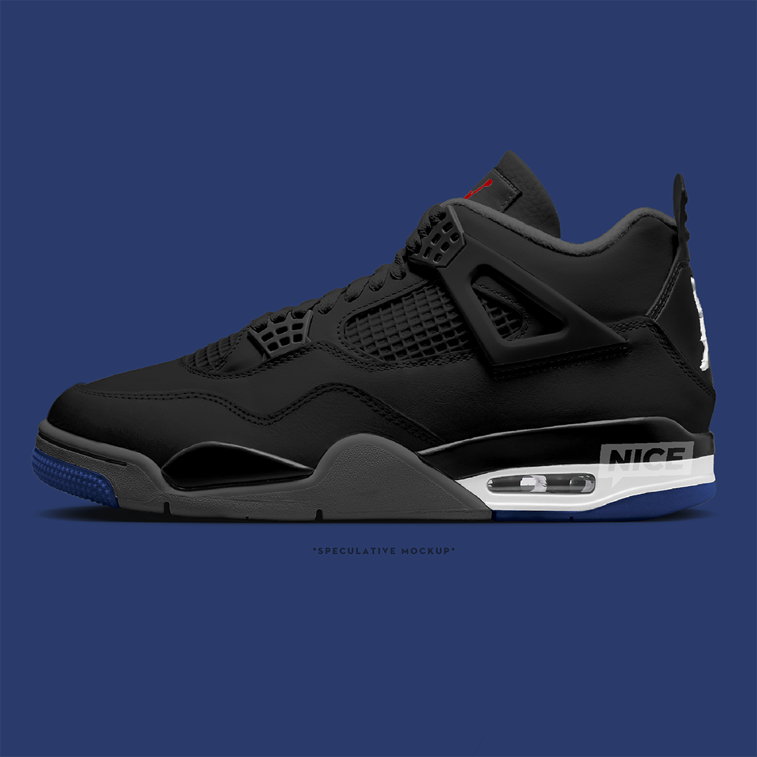 Air Jordan 4 "Black/Deep Royal Blue" FQ8138-003