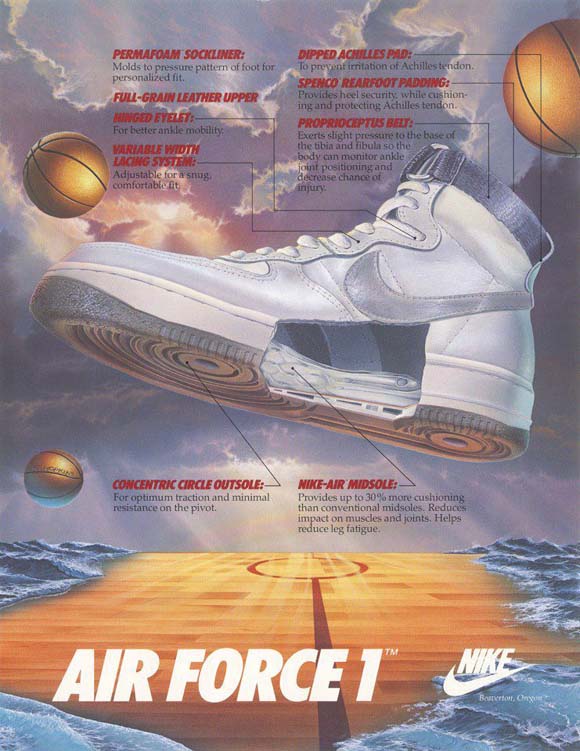 Nike Air Force 1 poster from 1982