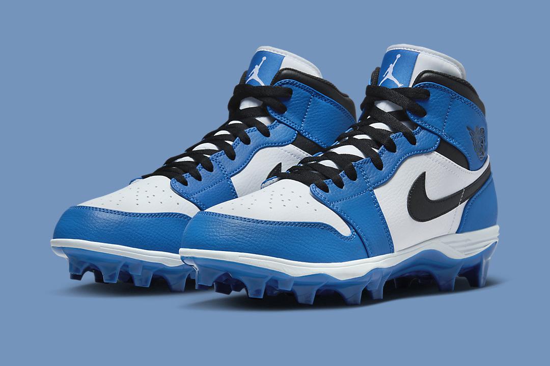 Air Jordan 1 Mid TD Cleat "White/Royal" FJ6805-104