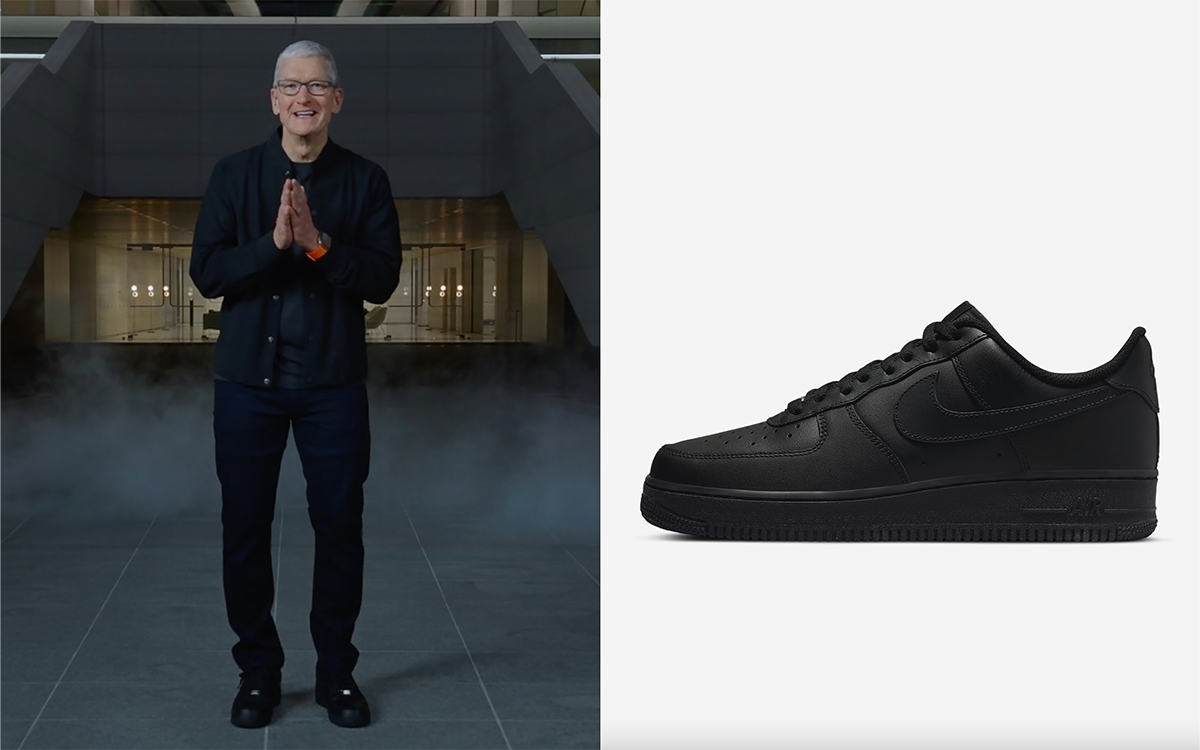 tim cook nike air force 1 black