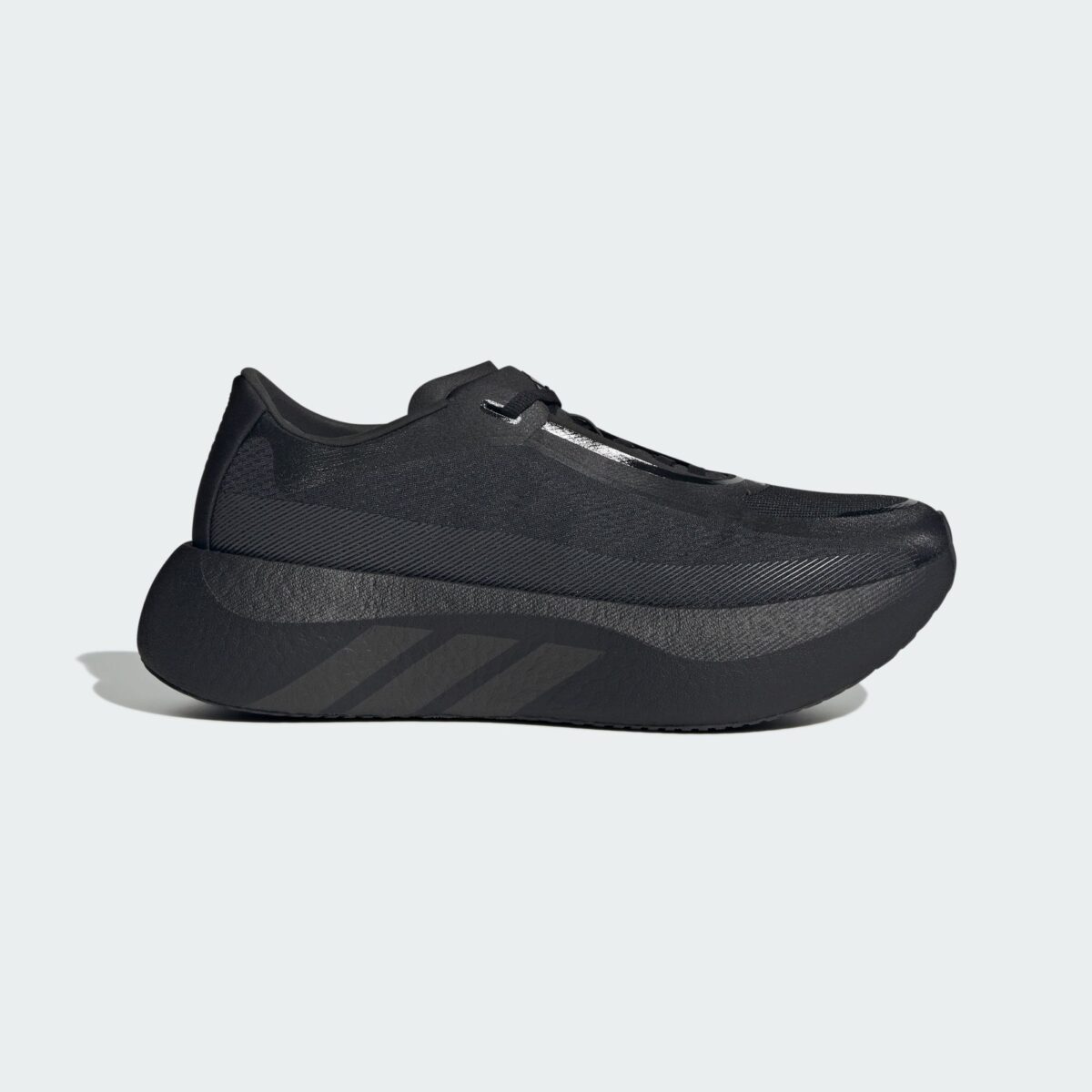 adidas Hyperboost Edge Core Black performance sneaker, lateral and medial side view - detail view 1